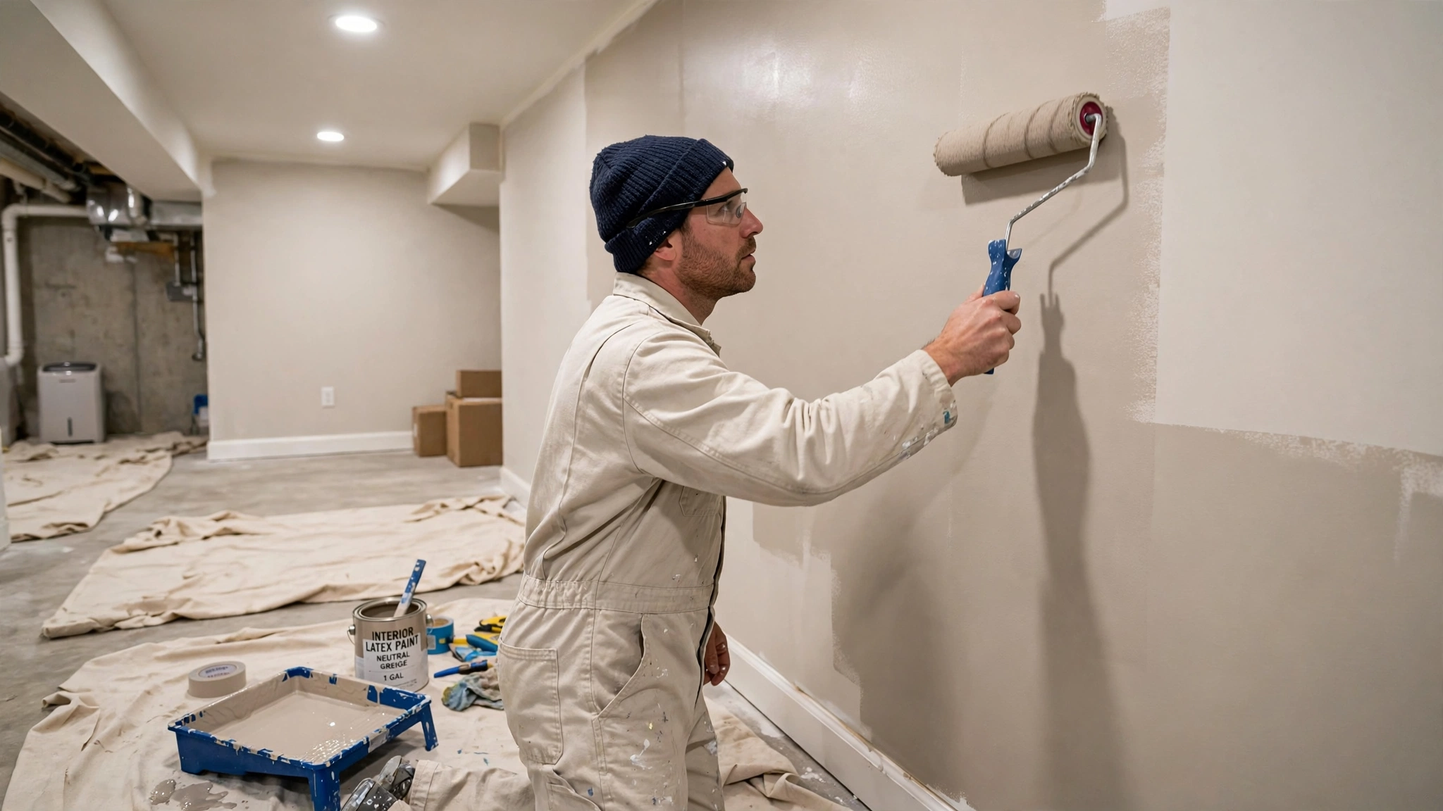 Basement interior painting in Pittsburgh PA